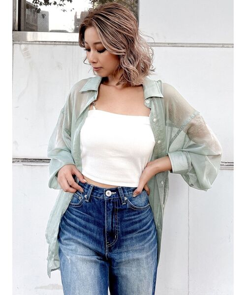 【セール】オーバーシアーシャツ(シャツ/ブラウス)|GYDA(ジェイダ) 【セール】オーバーシアーシャツ(シャツ/ブラウス)|GYDA(ジェイダ)