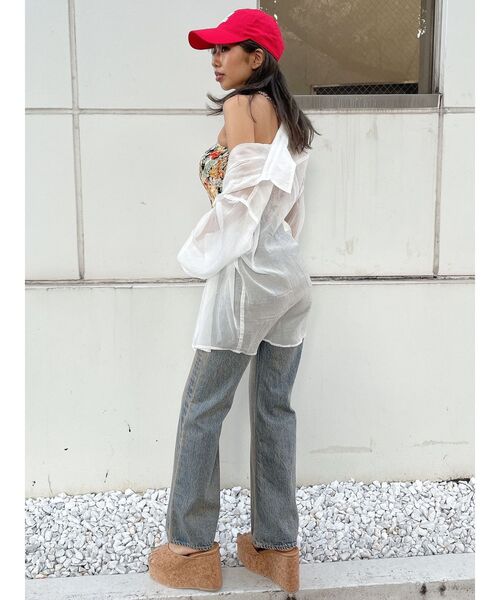 【セール】オーバーシアーシャツ(シャツ/ブラウス)|GYDA(ジェイダ) 【セール】オーバーシアーシャツ(シャツ/ブラウス)|GYDA(ジェイダ)