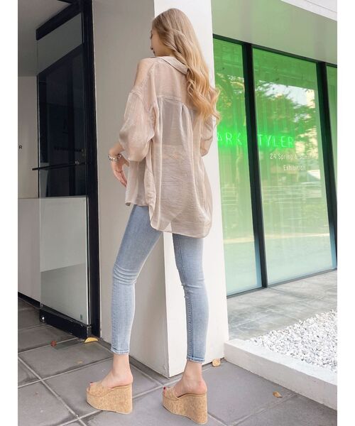 【セール】オーバーシアーシャツ(シャツ/ブラウス)|GYDA(ジェイダ) 【セール】オーバーシアーシャツ(シャツ/ブラウス)|GYDA(ジェイダ)