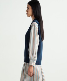 BACCA（バッカ）の「カラーコットン Vネックニットプルオーバー