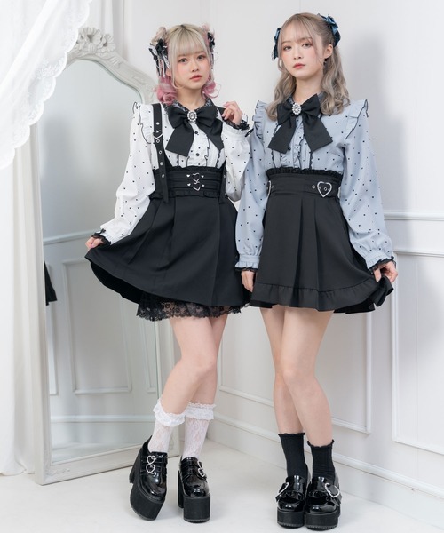 ハートいっぱいデザインスカート（スカート）｜DearMyLove（ディアマイラブ）