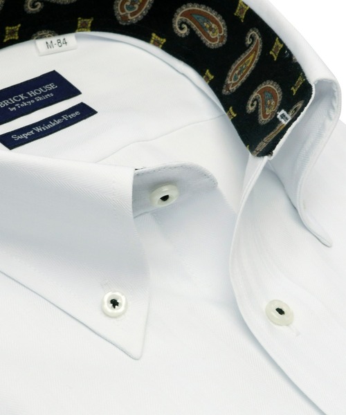 TOKYO SHIRTS（トウキョウシャツ）の「超形態安定ノーアイロン ボタンダウン 長袖ビジネスワイシャツ（ビジネスシャツ・メンズ・ライトブルー・首回り37cm-裄丈80cm/首回り39cm-裄丈80cm/首回り39cm-裄丈84cm/首回り41cm-裄丈82cm/首回り41cm-裄丈86cm/首回り42cm-裄丈82cm/首回り42cm-裄丈86cm/首回り43cm-裄丈82cm/首回り43cm-裄丈86cm/首回り37cm-裄丈84cm）」の4枚目の写真