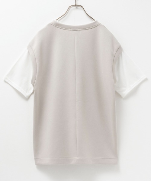 URBAN COLLECTION(アーバンコレクション)の「URBAN COLLECTION エアスムージー フェイクレイヤードベストTシャツ(Tシャツ/カットソー・レディース・チャコールグレー/ブラック/ベージュ・フリー)」の12枚目の写真