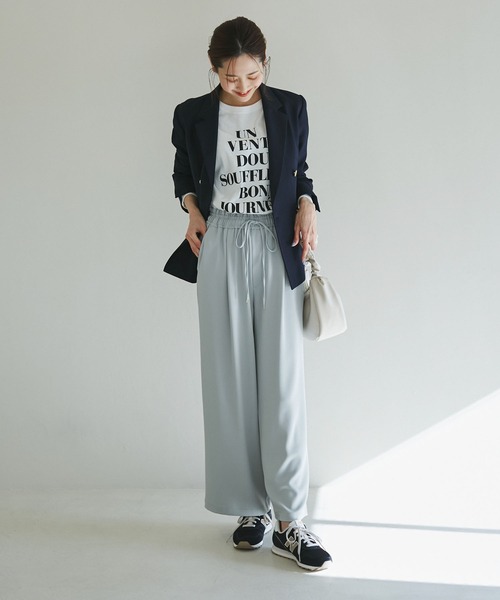 ROPE' PICNIC（ロペピクニック）の「ジョグイージーワイドパンツ（その他パンツ・レディース・ベージュ系その他/ピンク/ネイビー/サックスブルー・38/36/40）」の14枚目の写真