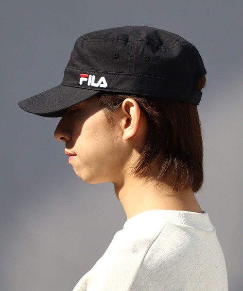 FILA（フィラ）の「【FILA/フィラ】オーガニックコットンツイル ワークキャップ（キャップ・メンズ・ベージュ/ネイビー/ブラック・FREE）」の16枚目の写真