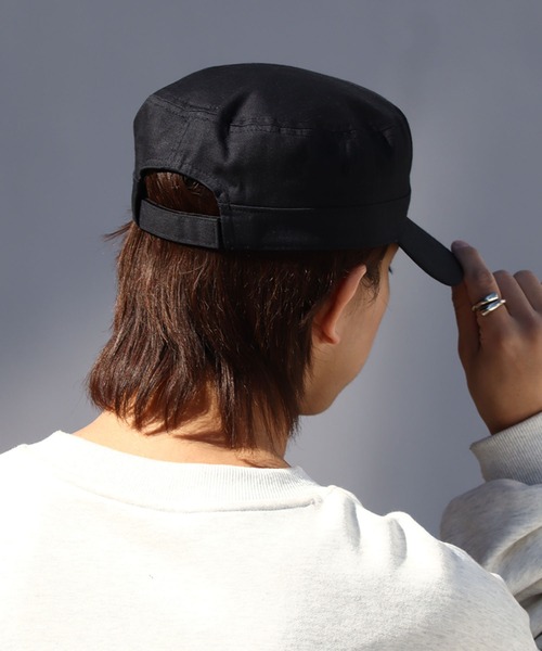 FILA（フィラ）の「【FILA/フィラ】オーガニックコットンツイル ワークキャップ（キャップ・メンズ・ベージュ/ネイビー/ブラック・FREE）」の6枚目の写真