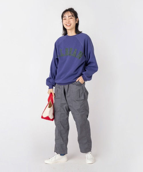 L.L.Bean(エルエルビーン)の「【JAPAN EDITION】ポーテージ・クルーネック・スウェットシャツ(スウェット・レディース・ホワイト/ライトグレー/ピンク/ネイビー・MEDIUM)」の10枚目の写真