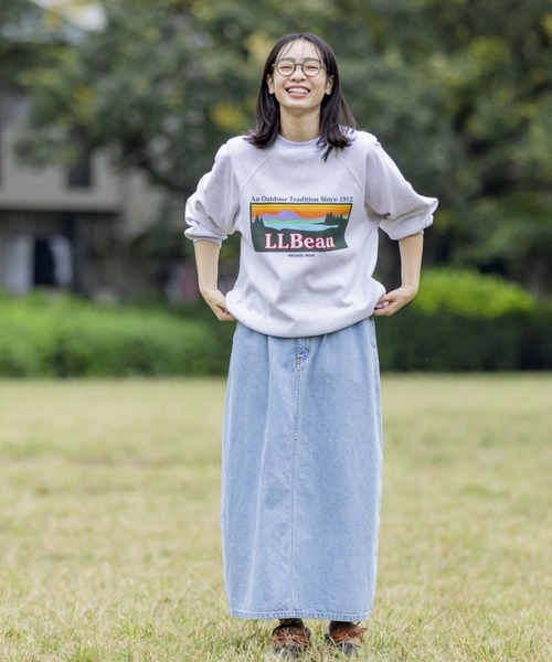 L.L.Bean(エルエルビーン)の「【JAPAN EDITION】ポーテージ・クルーネック・スウェットシャツ(スウェット・レディース・ホワイト/ライトグレー/ピンク/ネイビー・MEDIUM)」の18枚目の写真