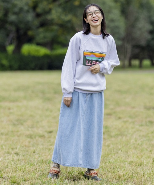 L.L.Bean(エルエルビーン)の「【JAPAN EDITION】ポーテージ・クルーネック・スウェットシャツ(スウェット・レディース・ホワイト/ライトグレー/ピンク/ネイビー・MEDIUM)」の21枚目の写真