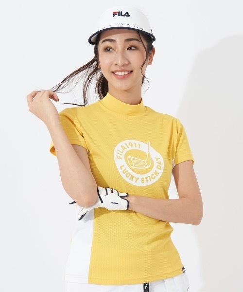 フィラゴルフ　セットアップ　モックネックシャツ　スカート　サンバイザー ゴルフ】FILA GOLF モックネックシャツ レディース|FILA（フィラ