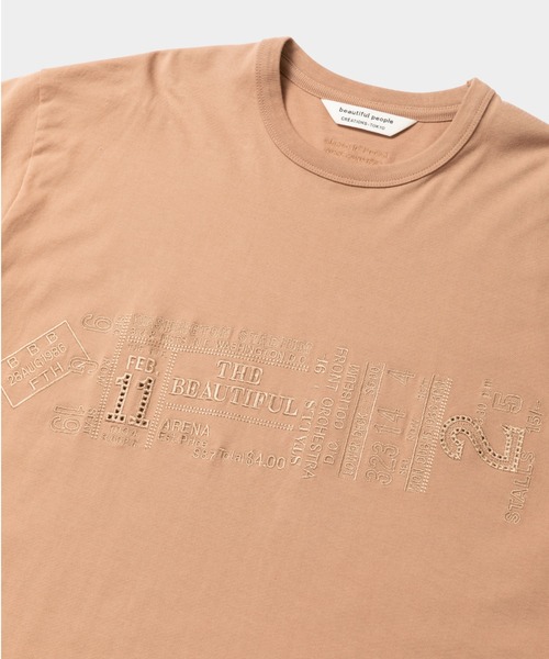 tシャツ ビューティフルピープル beautiful people GIZA COTTON JERSEY EMBROIDERY T-SHIRT レディ beautiful people（ビューティフルピープル）の「giza cotton