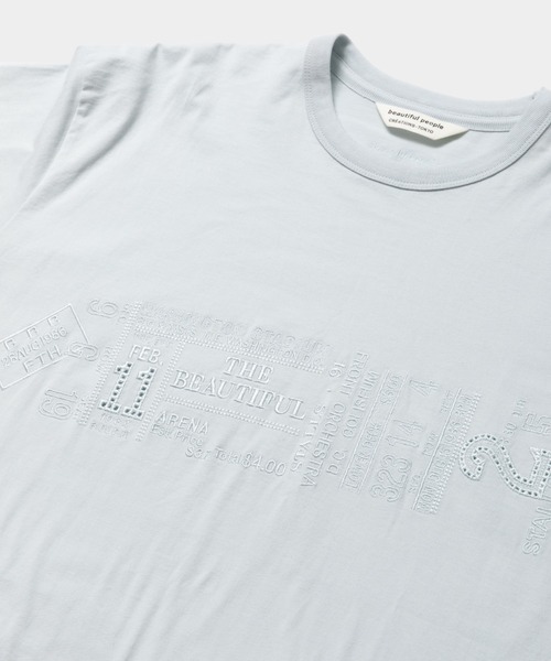 tシャツ ビューティフルピープル beautiful people GIZA COTTON JERSEY EMBROIDERY T-SHIRT レディ beautiful people（ビューティフルピープル）の「giza cotton