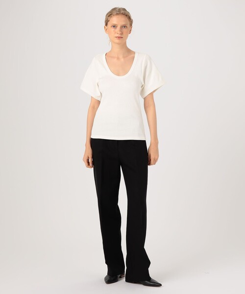 BY MALENE BIRGER(バイマレーネビルガー)の「BY MALENE BIRGER LUNAI Tシャツ(Tシャツ/カットソー・レディース・ブラック/ホワイト・XS)」の3枚目の写真