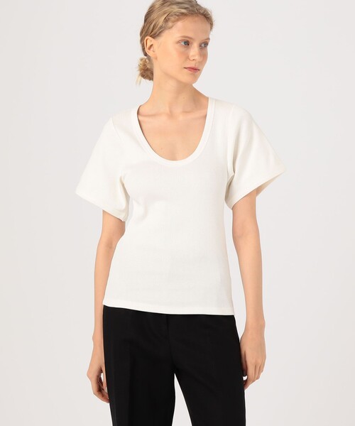 BY MALENE BIRGER(バイマレーネビルガー)の「BY MALENE BIRGER LUNAI Tシャツ(Tシャツ/カットソー・レディース・ブラック/ホワイト・XS)」の4枚目の写真