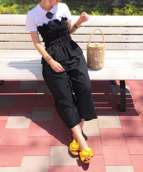 Miniministore（ミニミニストア）の「ベアトップ レディース チューブトップ（チューブトップ・レディース・ホワイト/ピンク/ブラック/イエロー・FREE）」の8枚目の写真