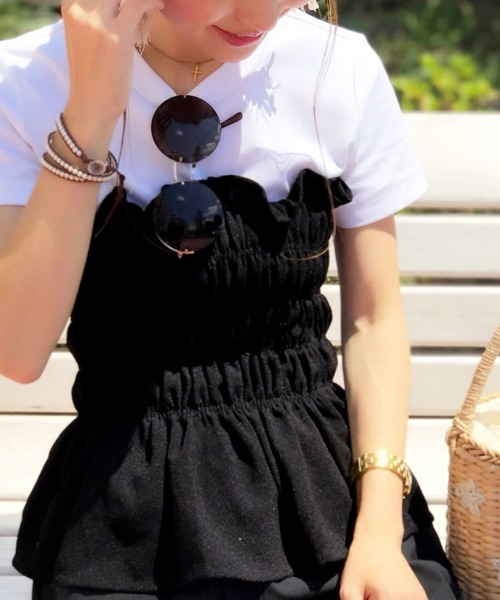 Miniministore（ミニミニストア）の「ベアトップ レディース チューブトップ（チューブトップ・レディース・ホワイト/ピンク/ブラック/イエロー・FREE）」の10枚目の写真