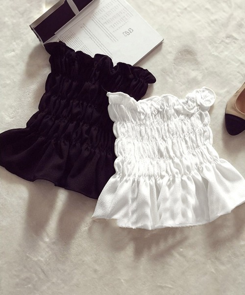 Miniministore（ミニミニストア）の「ベアトップ レディース チューブトップ（チューブトップ・レディース・ホワイト/ピンク/ブラック/イエロー・FREE）」の17枚目の写真