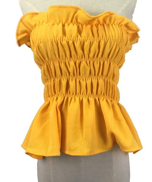 Miniministore（ミニミニストア）の「ベアトップ レディース チューブトップ（チューブトップ・レディース・ホワイト/ピンク/ブラック/イエロー・FREE）」の21枚目の写真