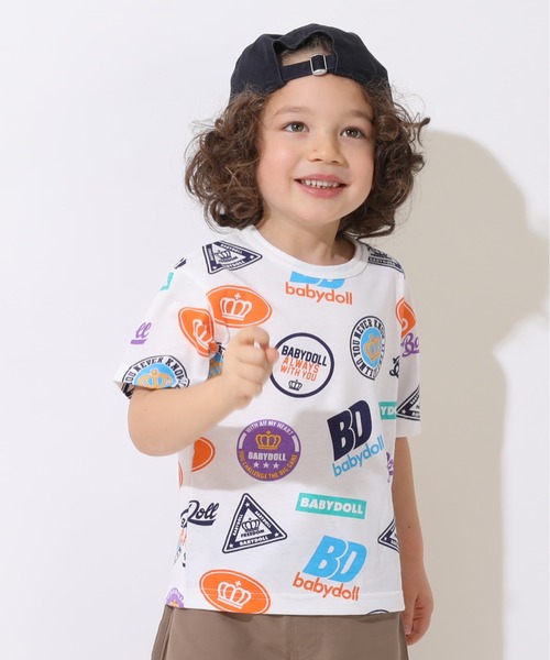 ワッペン 総柄 Tシャツ 9223K（Tシャツ/カットソー）｜BABYDOLL
