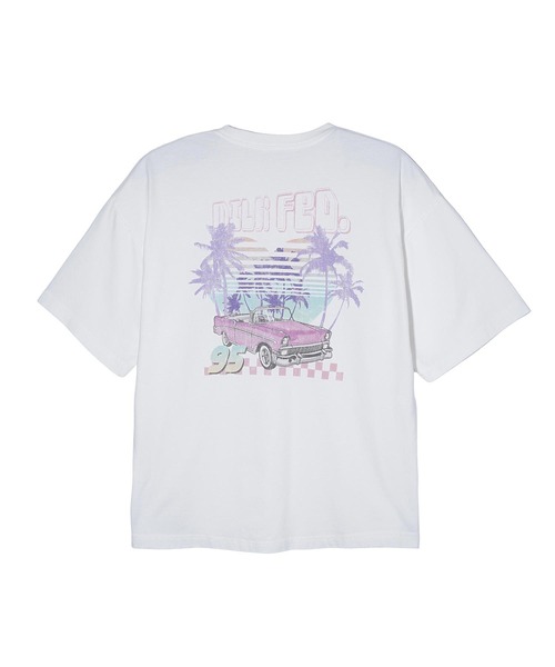 MILKFED.（ミルクフェド）の「CAR GRAPHIC WIDE S/S TEE（Tシャツ/カットソー・レディース・ライトブルー/オフホワイト/チャコール・M/L）」の4枚目の写真