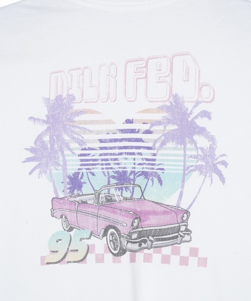 MILKFED.（ミルクフェド）の「CAR GRAPHIC WIDE S/S TEE（Tシャツ/カットソー・レディース・ライトブルー/オフホワイト/チャコール・M/L）」の9枚目の写真