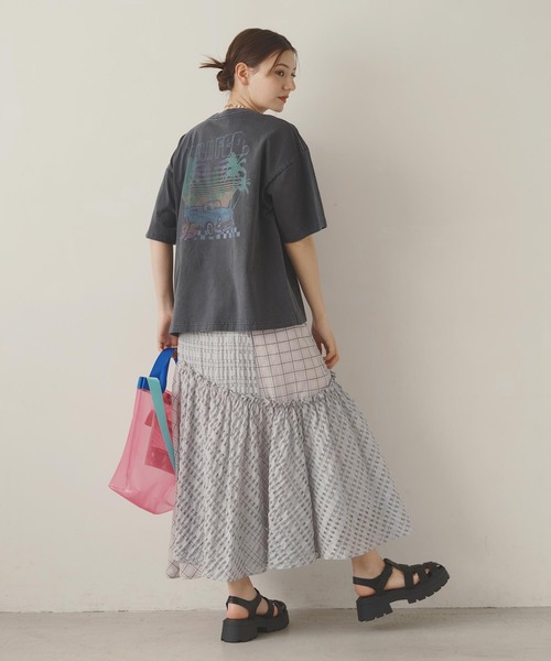 MILKFED.（ミルクフェド）の「CAR GRAPHIC WIDE S/S TEE（Tシャツ/カットソー・レディース・ライトブルー/オフホワイト/チャコール・M/L）」の15枚目の写真