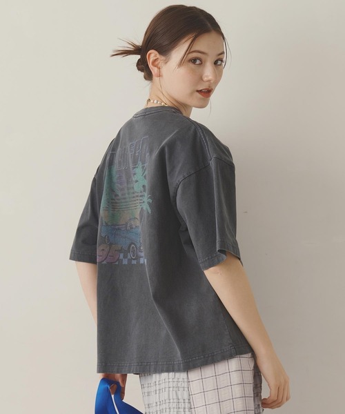 MILKFED.（ミルクフェド）の「CAR GRAPHIC WIDE S/S TEE（Tシャツ/カットソー・レディース・ライトブルー/オフホワイト/チャコール・M/L）」の16枚目の写真