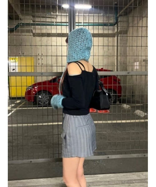 LAGUA GEM（ラグアジェム）の「CUT OFF ミニスコート（スカート・レディース・グレー/ピンク・X-SMALL/SMALL/MEDIUM）」の5枚目の写真