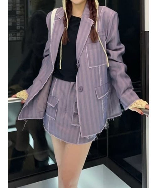 LAGUA GEM（ラグアジェム）の「CUT OFF ミニスコート（スカート・レディース・グレー/ピンク・X-SMALL/SMALL/MEDIUM）」の11枚目の写真