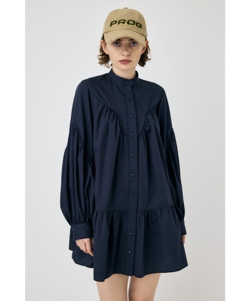 MOUSSY(マウジー)の「WESTERN SHIRT ミニワンピース(ワンピース・レディース・オフホワイト/ダークネイビー/ベージュ・1/2)」の3枚目の写真