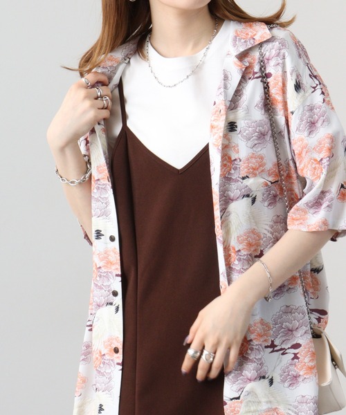 Jungle Storm（ジャングルストーム）の「JUNGLESTORM レーヨン和柄半袖シャツ（シャツ/ブラウス・メンズ・F/A/E/D/C/B・L/LL/M）」の3枚目の写真