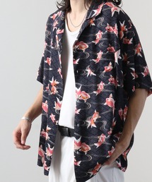 JUNGLESTORM レーヨン和柄半袖シャツ