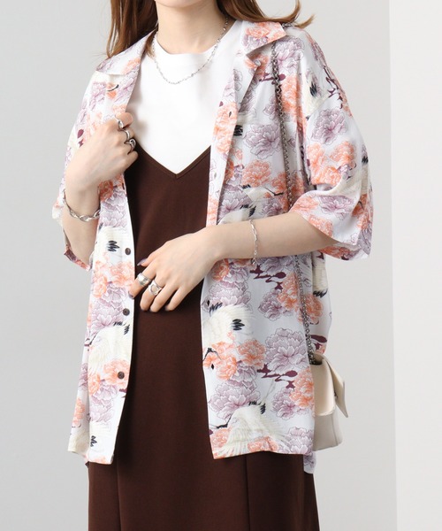 Jungle Storm（ジャングルストーム）の「JUNGLESTORM レーヨン和柄半袖シャツ（シャツ/ブラウス・メンズ・F/A/E/D/C/B・L/LL/M）」の19枚目の写真