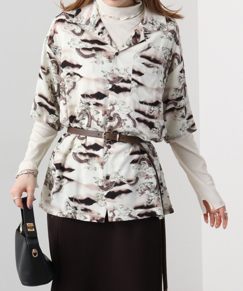 Jungle Storm（ジャングルストーム）の「JUNGLESTORM レーヨン和柄半袖シャツ（シャツ/ブラウス・メンズ・F/A/E/D/C/B・L/LL/M）」の10枚目の写真