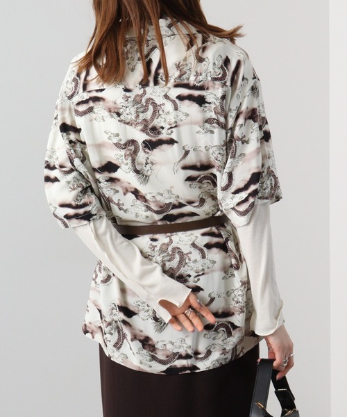 Jungle Storm（ジャングルストーム）の「JUNGLESTORM レーヨン和柄半袖シャツ（シャツ/ブラウス・メンズ・F/A/E/D/C/B・L/LL/M）」の12枚目の写真