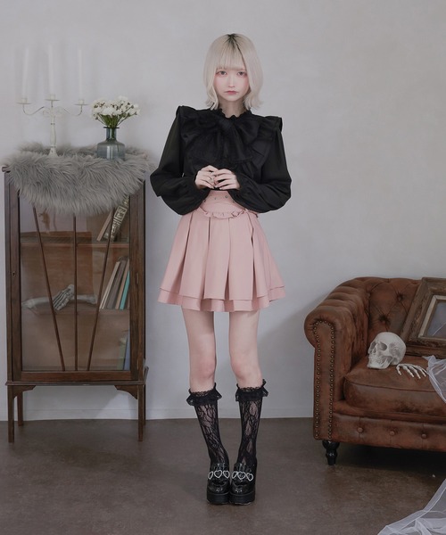 Pal elfy(パルエルフィー)の「レースボウタイブラウス(シャツ/ブラウス・レディース・ピンク/ブラック/オフホワイト・フリー)」の12枚目の写真