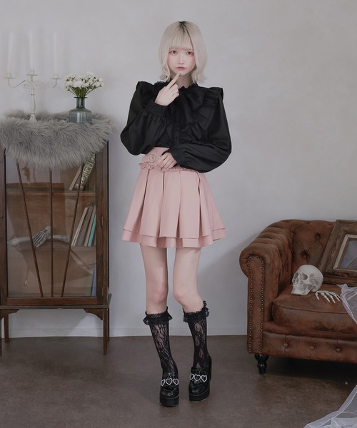 Pal elfy(パルエルフィー)の「レースボウタイブラウス(シャツ/ブラウス・レディース・ピンク/ブラック/オフホワイト・フリー)」の11枚目の写真
