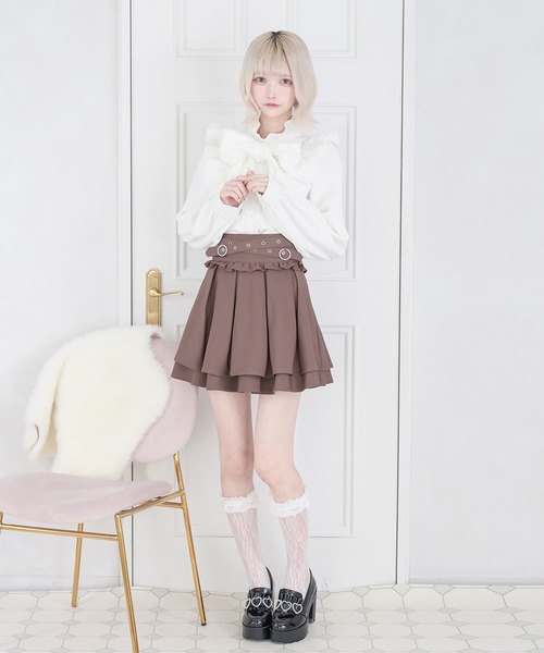 Pal elfy(パルエルフィー)の「レースボウタイブラウス(シャツ/ブラウス・レディース・ピンク/ブラック/オフホワイト・フリー)」の6枚目の写真