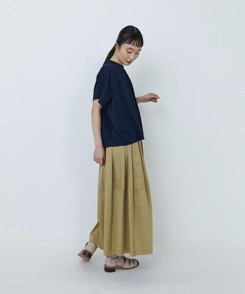 ロワズィール LOISIR デザインカットソー ゆったり 大きめ グレージュ LOISIR（ロワズィール）の「コットン天竺ギャザーディテールプル