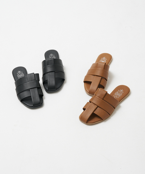 collex（コレックス）の「【CALIDAD ITALIA】 メッシュサンダル（サンダル・レディース・ブラウン系その他/ブラック・37/38）」の3枚目の写真