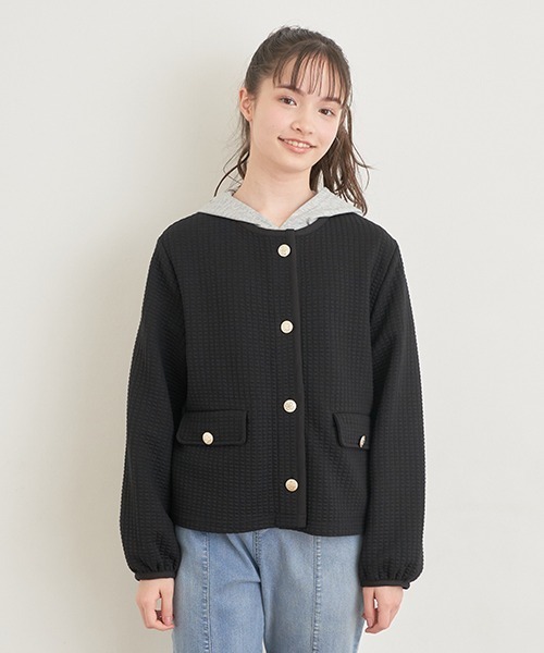 セール】ノーカラーカットジャケット（ノーカラージャケット）｜pom  