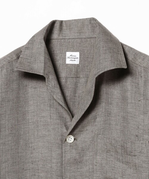 Maria Santangelo（マリアサンタンジェロ）の「Maria Santangelo × BEAMS F / 別注 MARCELLO リネン シャツ ジャケット（その他アウター・メンズ・チャコールグレー・MEDIUM/LARGE/SMALL）」の3枚目の写真