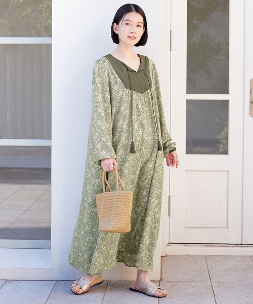 【セール】プリントカフタンワンピース（ワンピース）｜Viola e Viola（ヴィオラエヴィオラ）