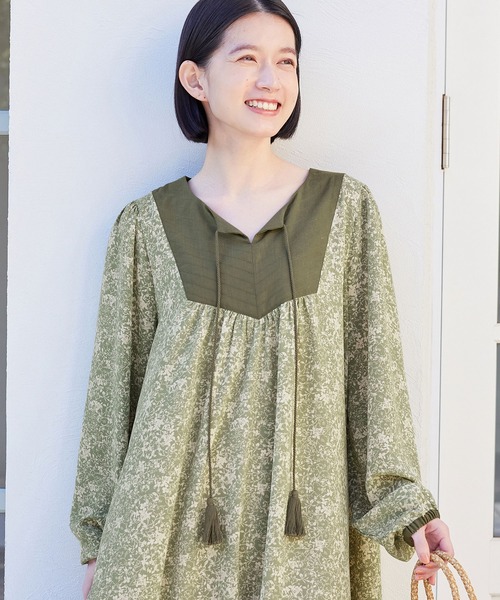 【セール】プリントカフタンワンピース（ワンピース）｜Viola e Viola（ヴィオラエヴィオラ）