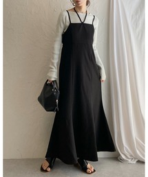 She's Closet（シーズクローゼット）の「ハイウエストホルターネックフレアロングマーメイドキャミワンピース（ワンピース）」