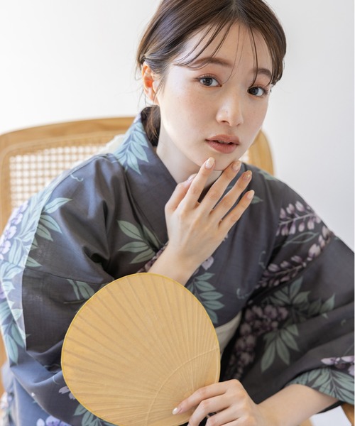 ゆかた館グレース こだわり浴衣5点セット エンジMサイズ ゆかた館グレース（ユカタカングレース）の「こだわり浴衣5点セット