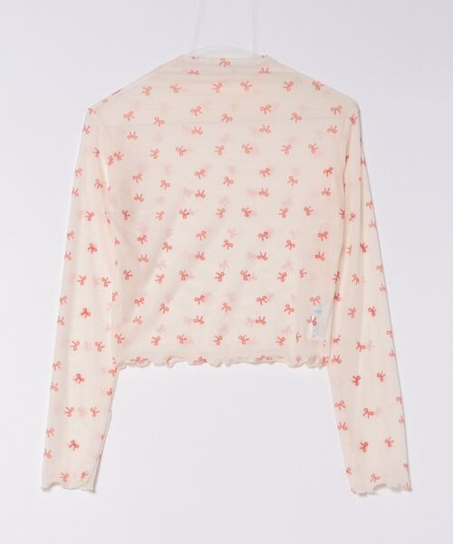 Mayree(メイリー)の「【Mayree】リボンシアートップス(Tシャツ/カットソー・レディース・ホワイト/パープル/ブラック/ブルー・FREE)」の8枚目の写真