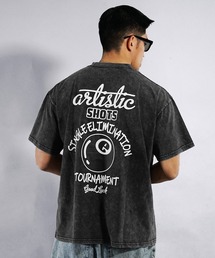 ルーズシルエット ピグメント加工半袖Tシャツ メンズ ロゴTシャツ ビッグシルエット メンズ 春服