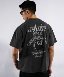 ルーズシルエット ピグメント加工半袖Tシャツ メンズ ロゴTシャツ ビッグシルエット メンズ 春服