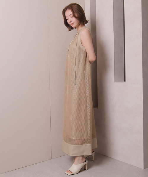 レースアップメッシュワンピース（ワンピース）｜LADYMADE（レディ